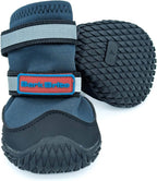 Bark Brite all terrain neoprene dog shoe front view stone blue