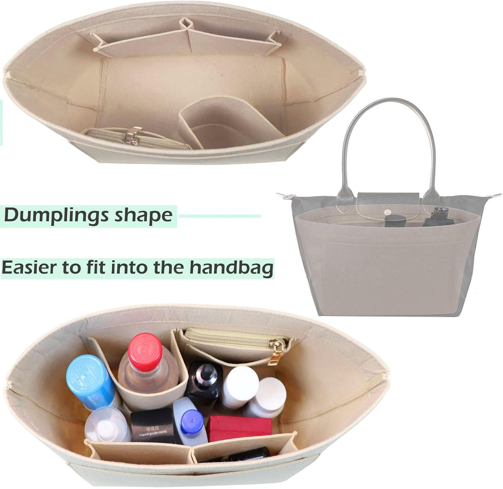 Side profile of Lckaey lightweight structured purse divider