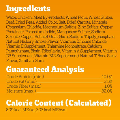 Pedigree Small Dog Tender Bites in Gravy Wet Dog Food Cans, Steak & Vegetable Flavor, 13.2 oz. Cans, 12 Count - Image 9