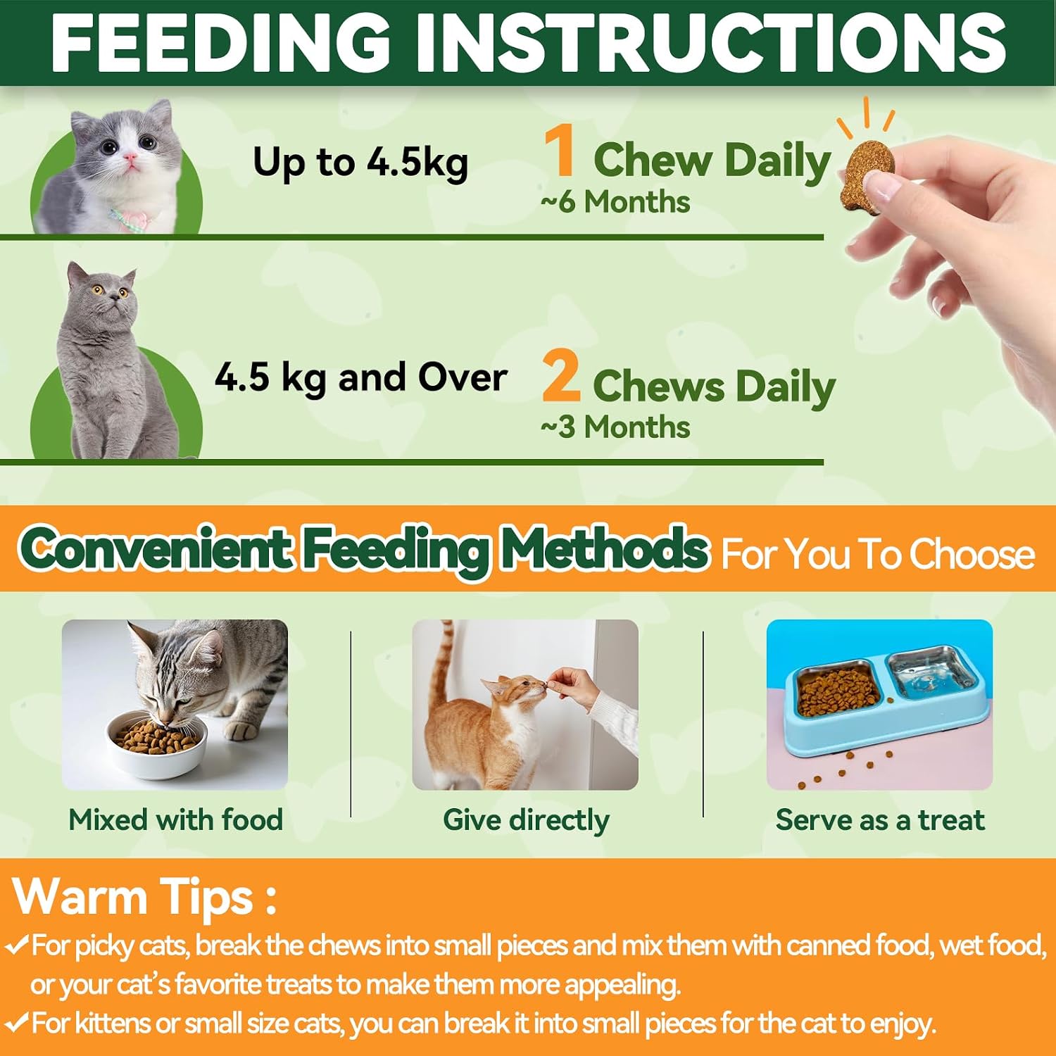 Two hundred count container of Carmelie chicken flavored feline tick prevention