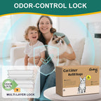 Authentic USA imported Godyoy pet waste liners package layout.