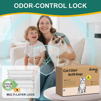 Authentic USA imported Godyoy pet waste liners package layout.