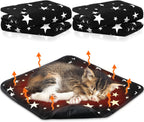 Namalu 4 Pack Self Warming Cat Bed Self Heating Cat Mat Star Pattern Soft Dog Crate Pad Thermal Pet Mat Anti Slip Kennel Dog Washable Warming Bed for Outdoor Indoor(12 x 12 Inch,Brown) - Image 9