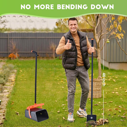 Ilongood adjustable forty six inch pet waste collector being adjusted for ergonomic height.