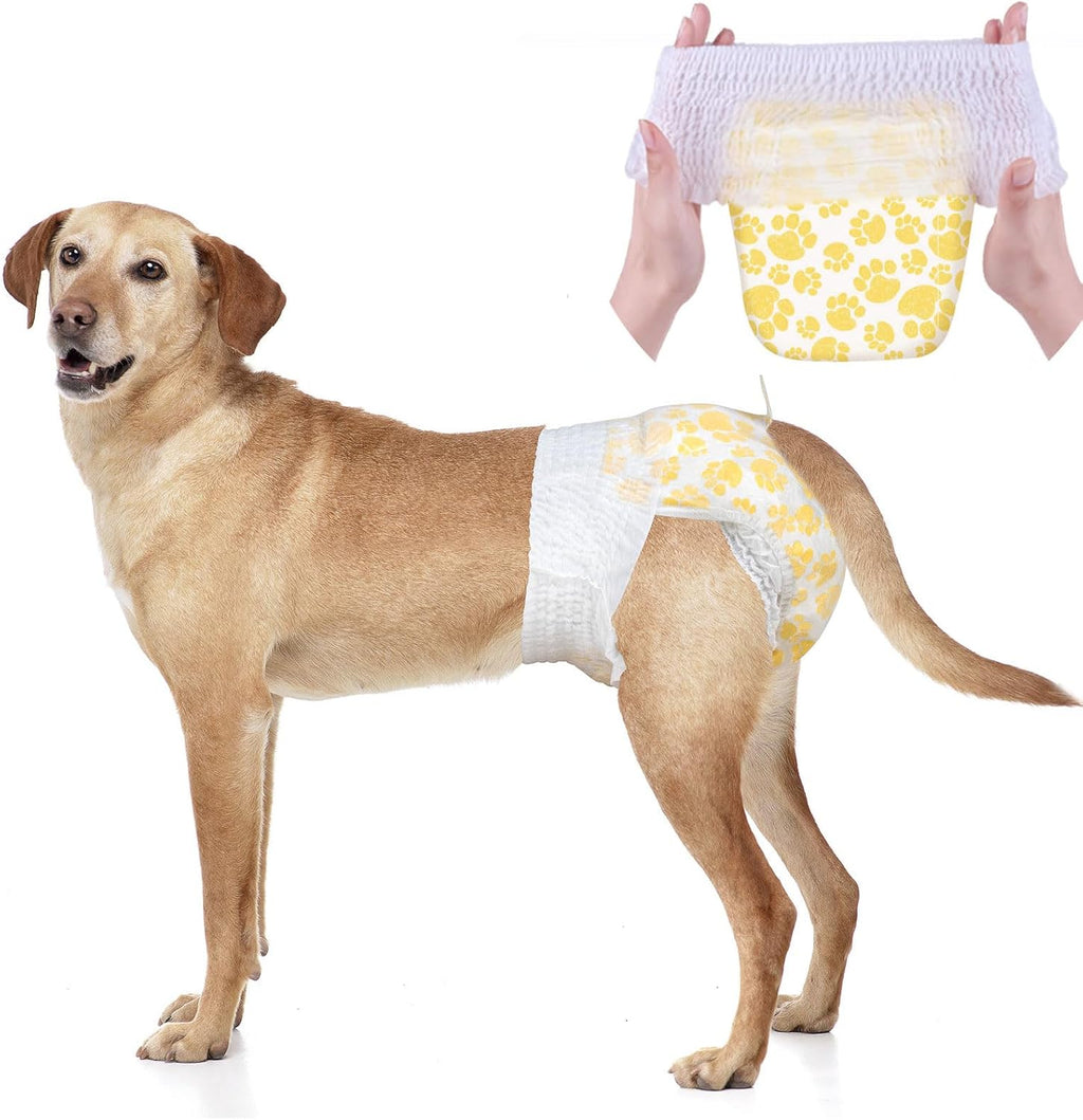Dono Dog Diapers Female, 360 degrees Elastic Waist Disposable Pull It Up Puppy Diapers for Peeing, in Heat, Training, 360 Leak-Proof, Super Absorbent Doggie Diapers Female for Small Dogs, S, 14 PCS - Image 11