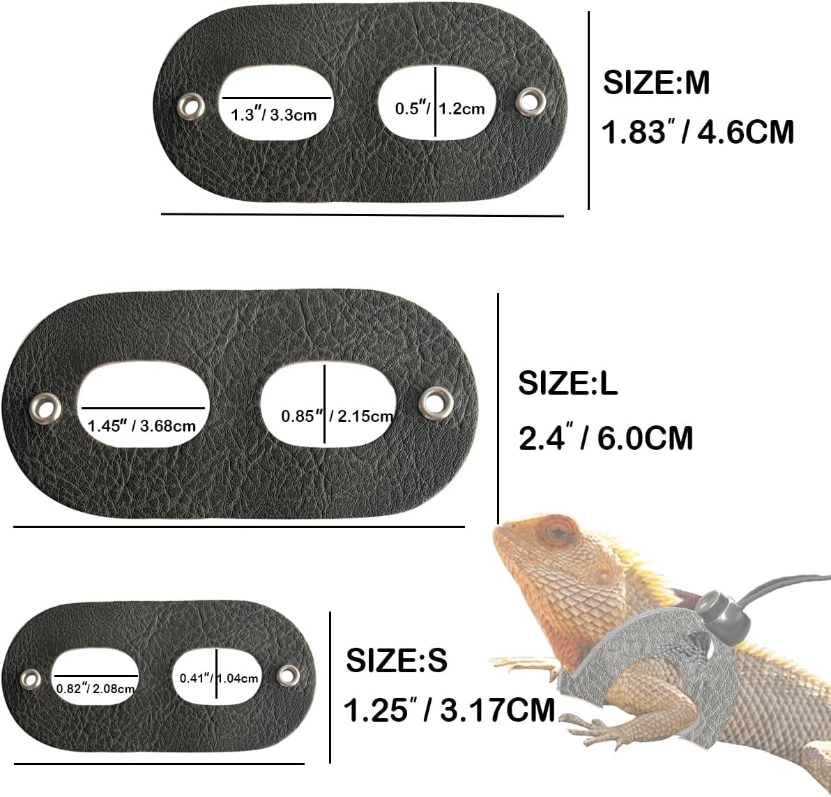 Leopard Gecko Portable Carrier with Leather Harness and Leash Set,Small Animal Travel Cage with Transparent Window,Lizard Carrier for Hamster Rabbit Gerbil Hedgehog Sugar Glider - Image 4