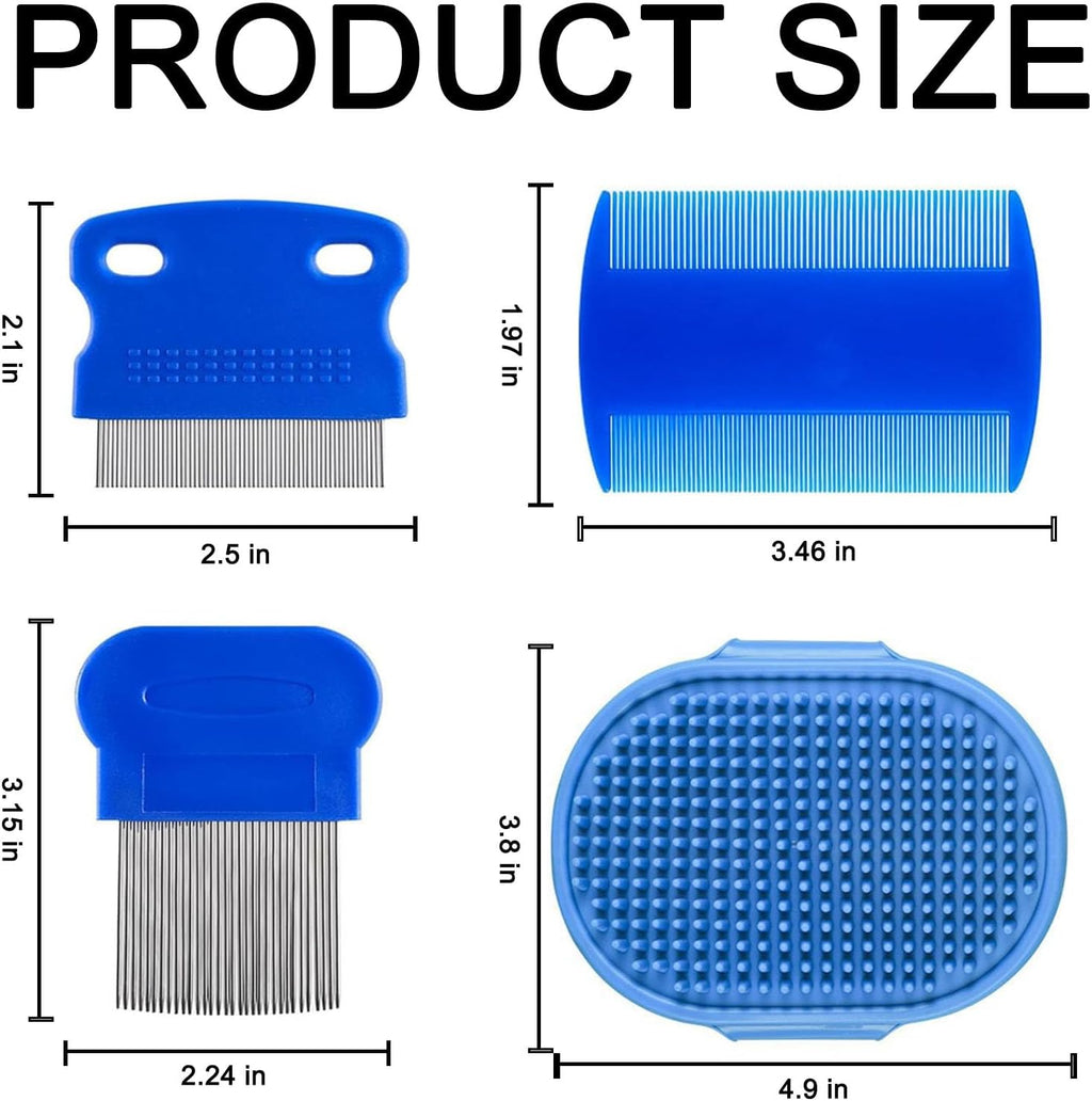 Yonnaxo stainless steel lice and flea combs for pets
