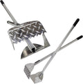 ActiveDogs heavy duty dog poop scooper with teeth front view for yard cleaning