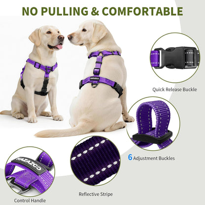 Kazazoo reflective Y-shaped harness for large dogs
