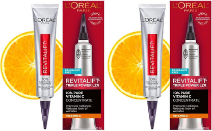 L'Oreal Paris Revitalift 10% Pure Vitamin C Face Serum for Brighter Skin & Reduced Wrinkles, Fragrance Free, 1 0z. - Image 12