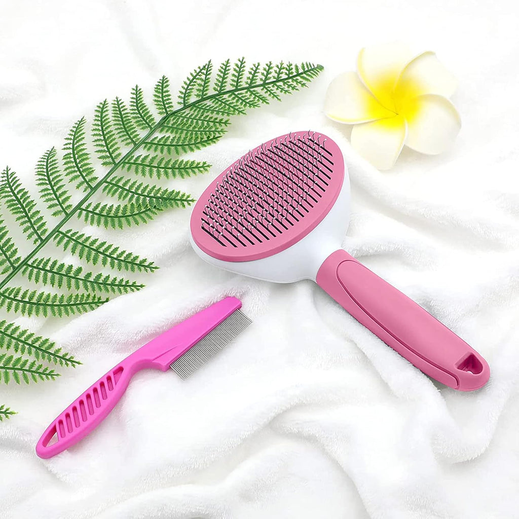 Kalamanda premium pink cat deshedding brush for indoor pets packaging