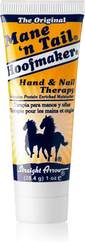 Mane 'n Tail Hoofmaker Hand and Nail Therapy one ounce tube front view showcasing deep moisturizing formula.