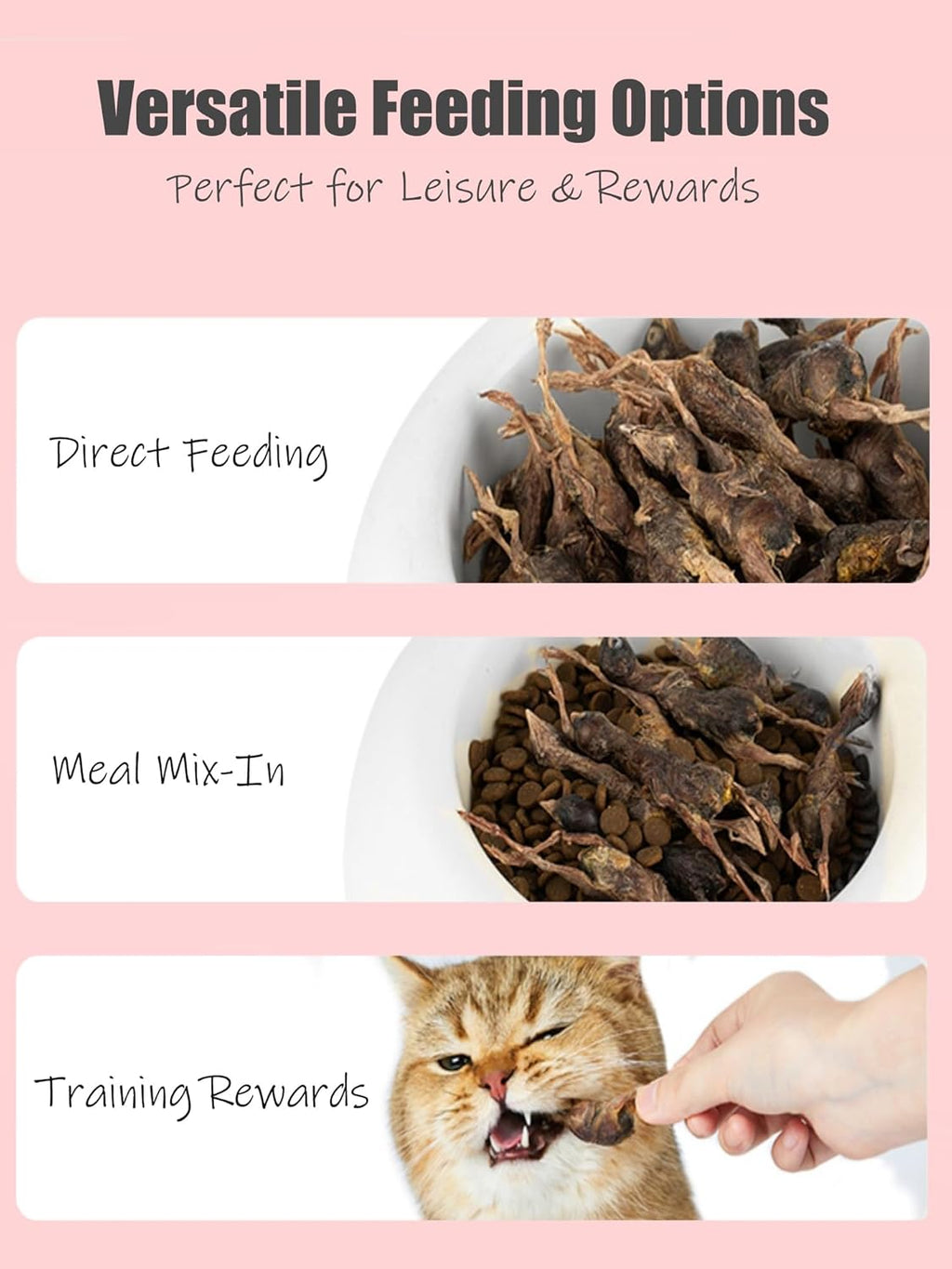Rawhide free quail treats for dogs and cats
