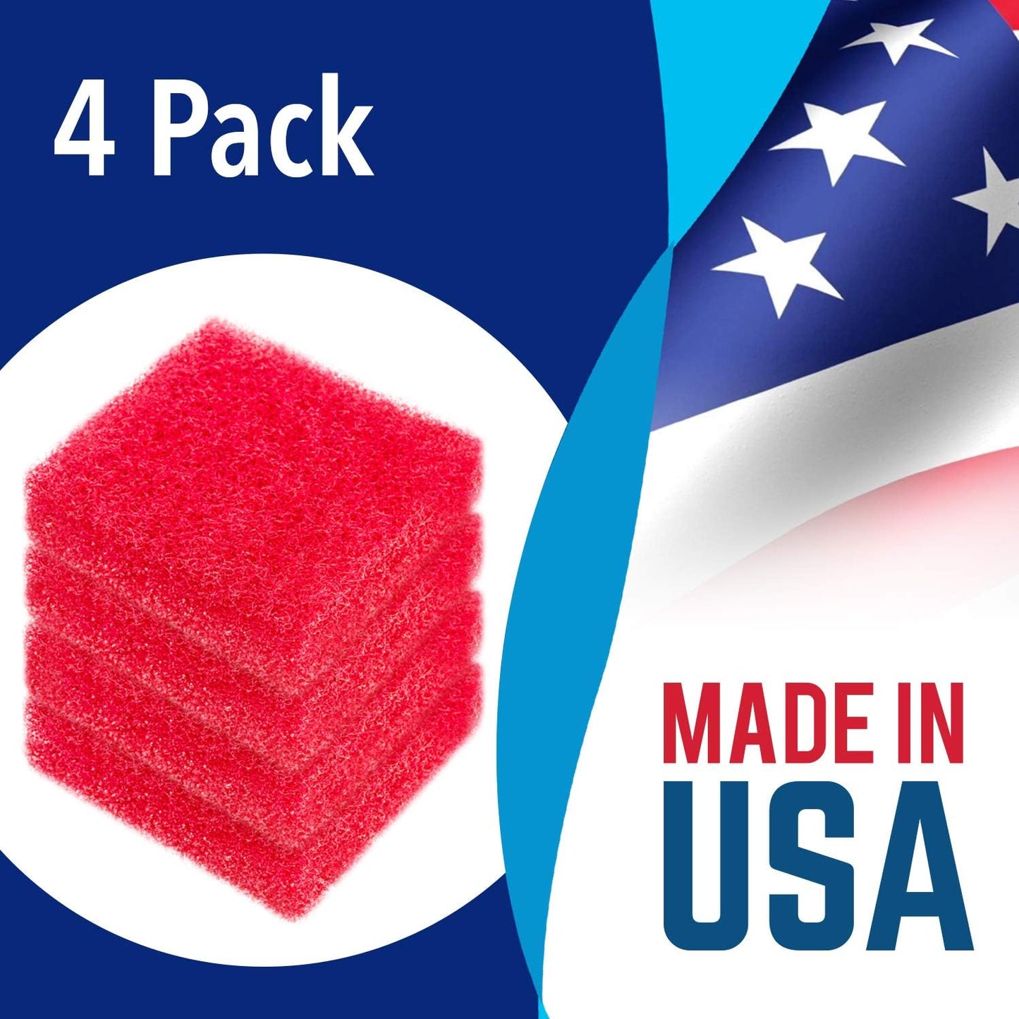 Premium USA imported aquarium glass cleaner scrubber four pack packaging