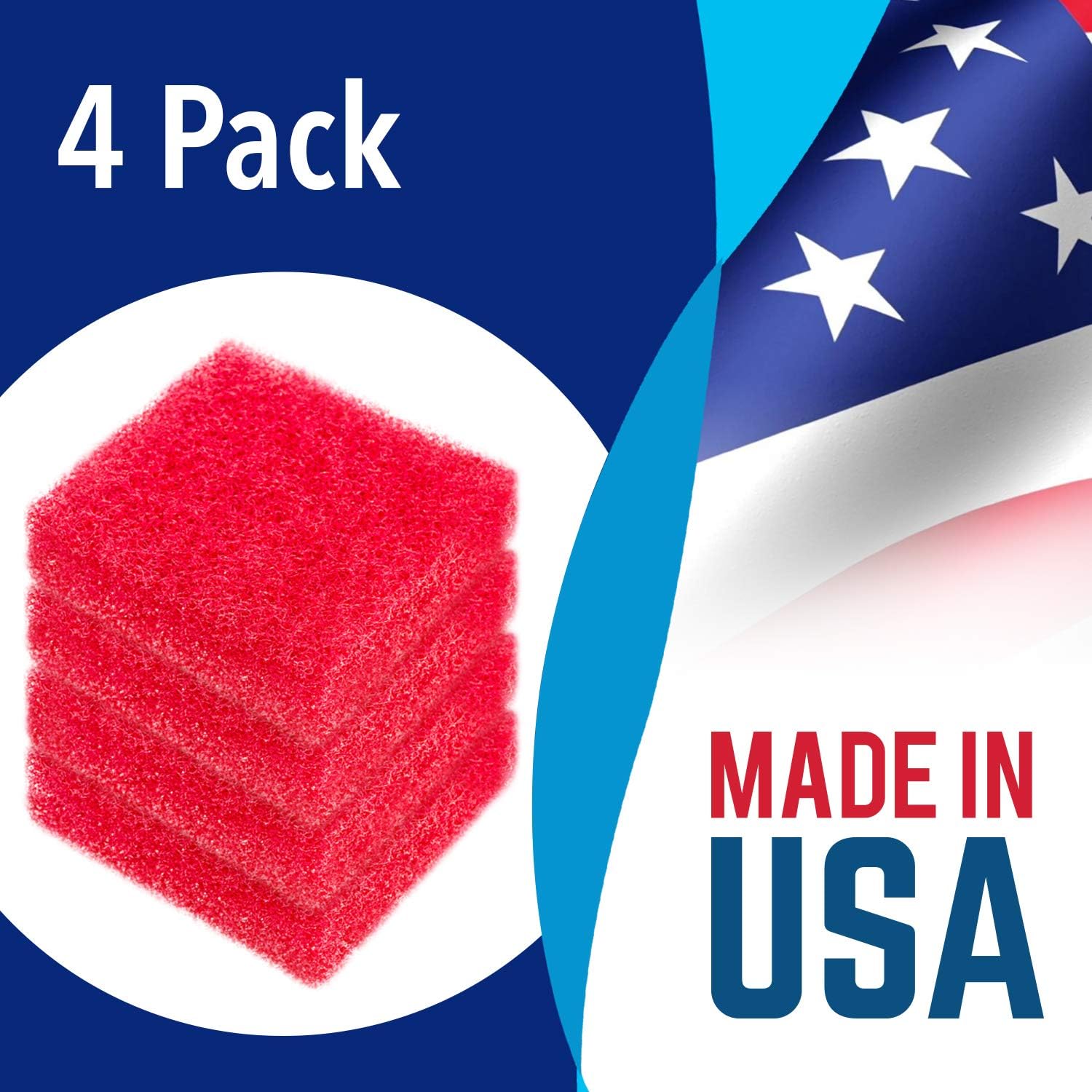 Premium USA imported aquarium glass cleaner scrubber four pack packaging