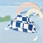 Top view of dog sun hat showing ear hole placement
