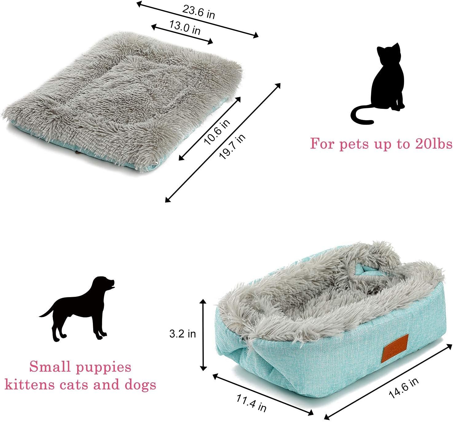 Close up of the non slip bottom grid on the HDLKRR self heating pet cushion