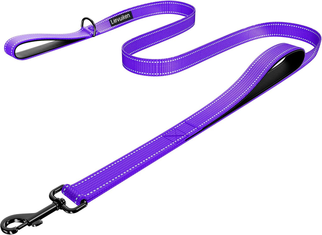 Dog Leash 4ft Long, Double Handle Dog Leash for Safety Control Training, Heavy Duty Dogs Leads with Traffic Padded Handles, Reflective Leashes for Small Medium Large Dogs(4ft, Black) - Image 12