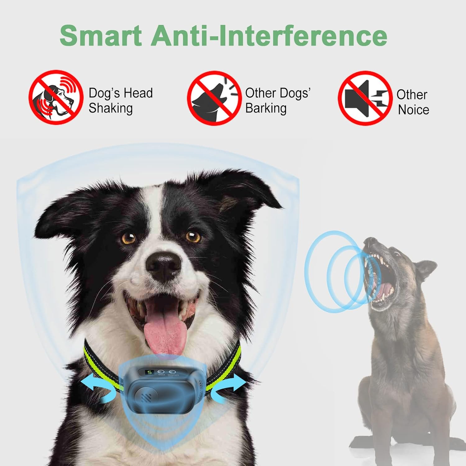 Waterproof dog bark collar for outdoor use