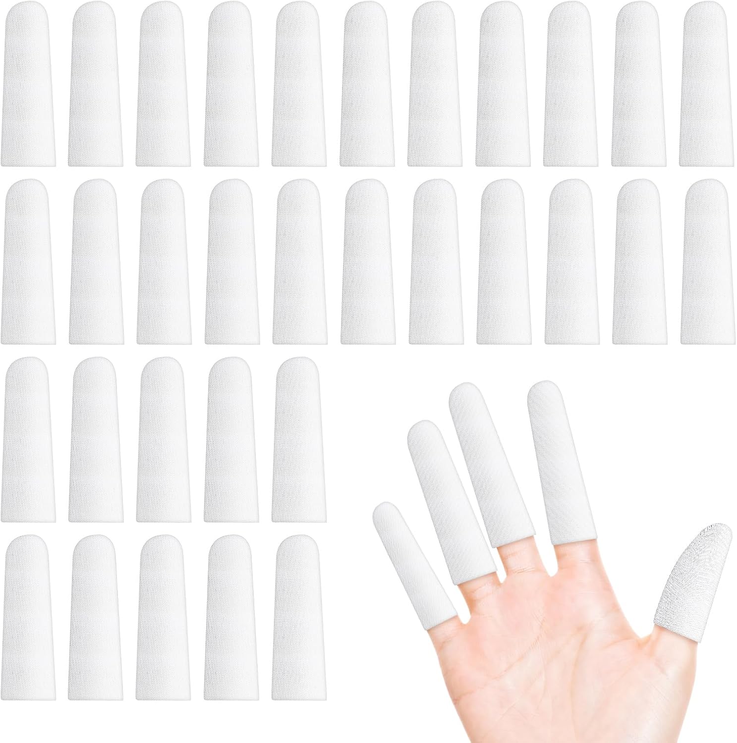 Xyembu cotton finger cots 200 pieces packaging front view for wound protection