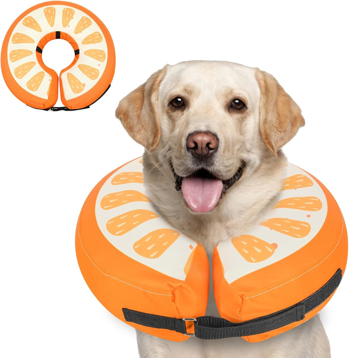 MIDOG Soft Inflatable Dog Cone, Donut E-Collar Alternative for After Surgery, Prevents Licking, Allowing Normal Eating & Vision, Comfortable Recovery Collar for Small Medium Large Dogs & Cats, Red-M - Image 14