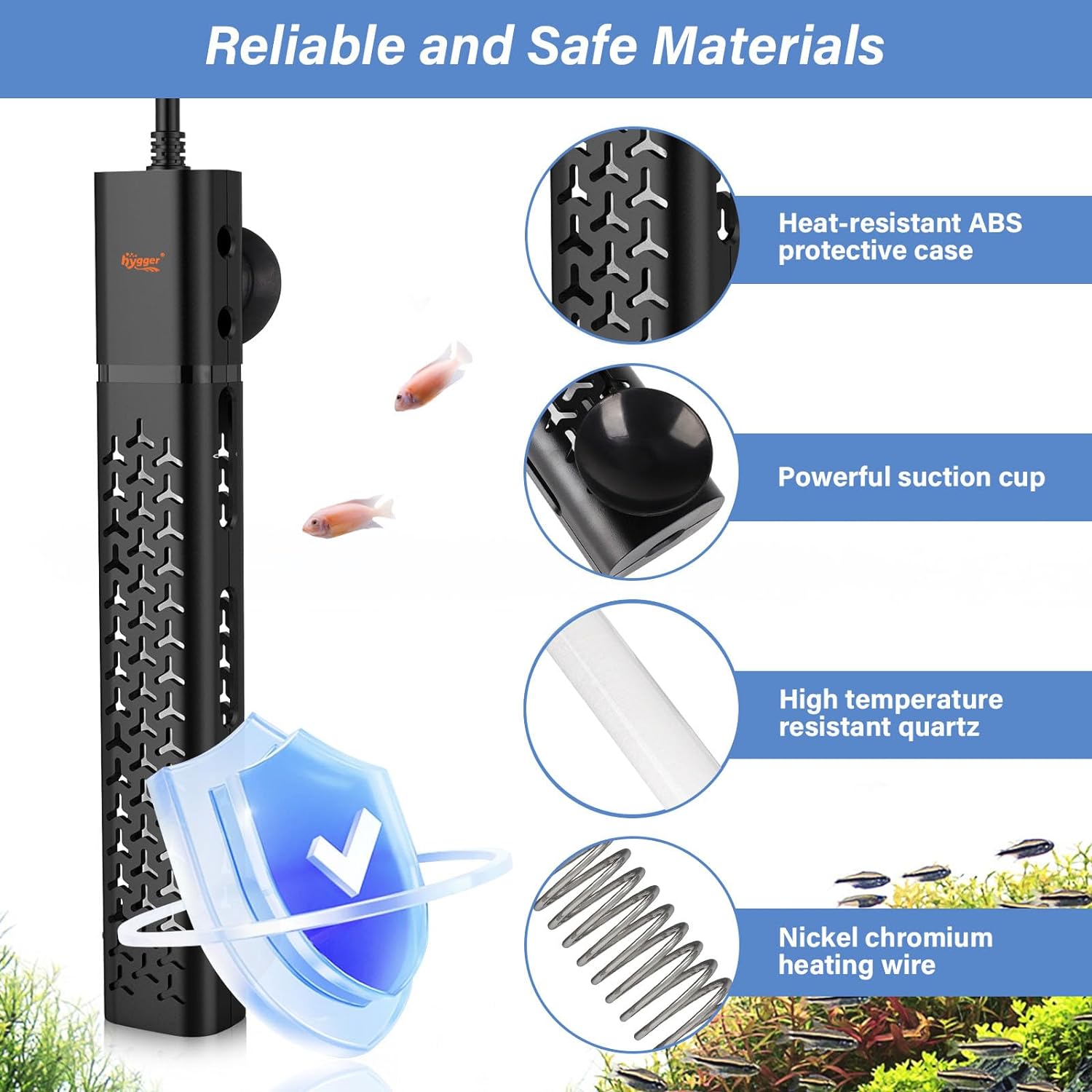 External LED temperature controller for Hygger aquarium heater