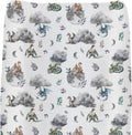 ZoUbqchY Kastlee watercolor dragons baby changing pad cover front view showing fairytale theme