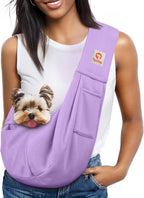 Tomkas Small Dog Sling Carrier - Classic Pocket & Classic Strap - Wrap Carrier - for 3-10 lbs Pets(Black) - Image 11