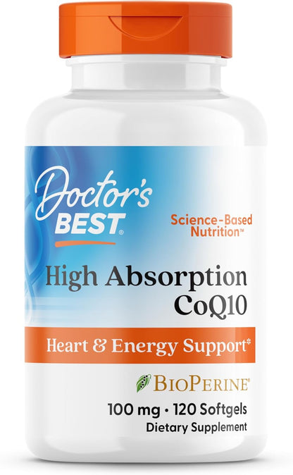 Doctor's Best High Absorption CoQ10 with BioPerine, Gluten Free Naturally Fermented, Heart Health & Energy Production, 100 mg, 60 SoFtgels - Image 8