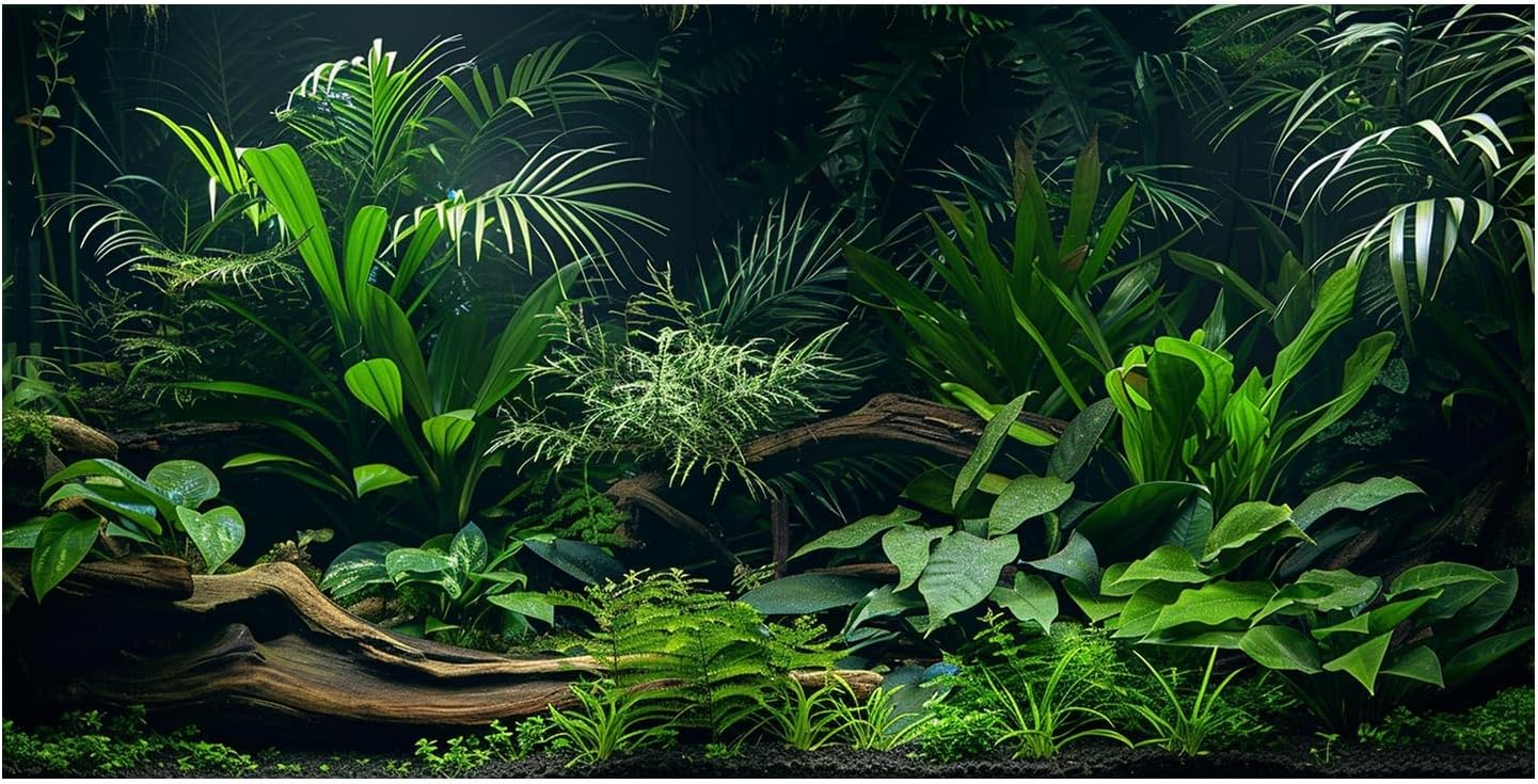 Dizifinn aquarium background front view tropical river bed scene