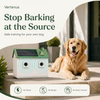 Vertexus bark deterrent device mounted in outdoor garden setting