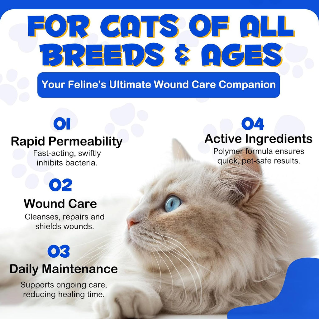 Premium feline skin care supplement spray for hot spots