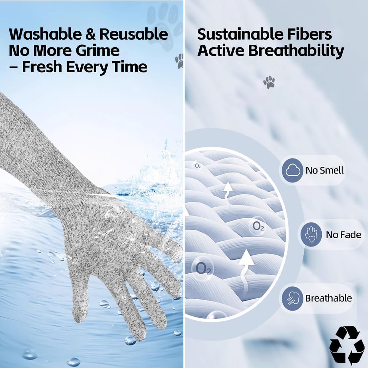 MANON ROSA animal handling gloves demonstrating stretch and flexibility during use.