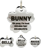 PetANTastic premium scratch resistant metal pet tag with included split ring.