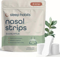 SleepHabits Breathing Strips 45 count front view showing eucalyptus packaging.