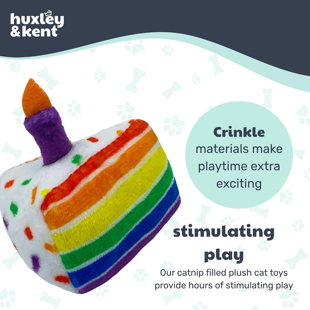 Angled view of the premium imported Huxley And Kent Kittybelles collection cake slice pet accessory.