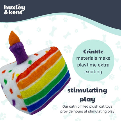 Angled view of the premium imported Huxley And Kent Kittybelles collection cake slice pet accessory.