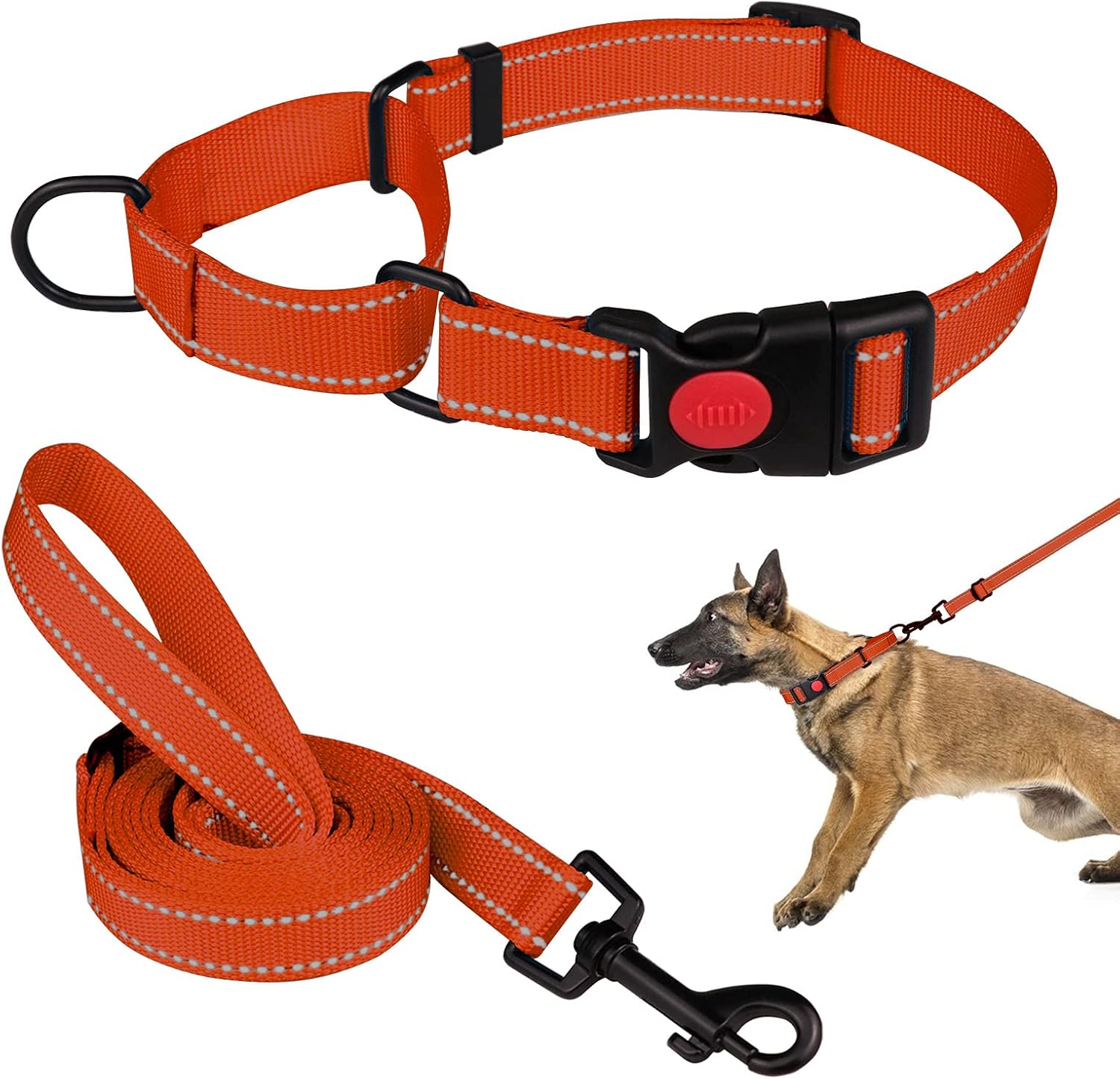 Mtliepte reflective no slip collar for large dogs training gear