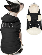 Vecomfy Fleece Lining Extra Warm Dog Hoodie in Winter,Small Dog Jacket Puppy Coats with Hooded,Red S - Image 13