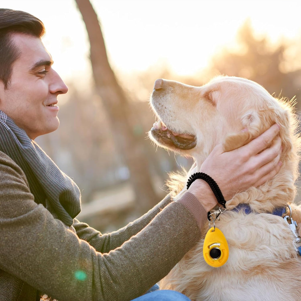 Consistent sound dog trainer clicker kit with wristband accessory