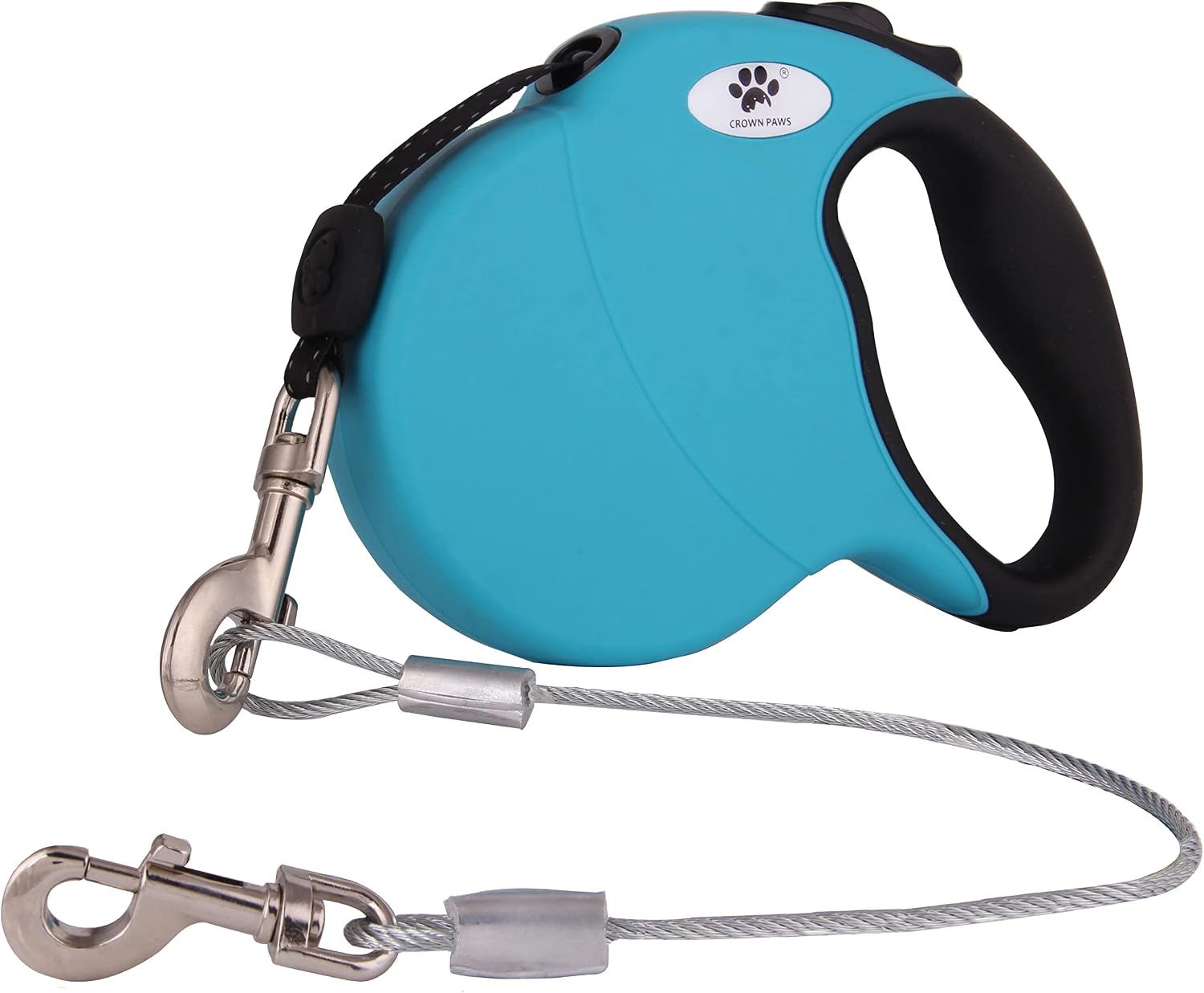 16ft Retractable Dog Leash for Large Breed Dogs up to 110 lbs with a Detachable Chew Proof Extender Wire Ropes (Black L) - Image 10