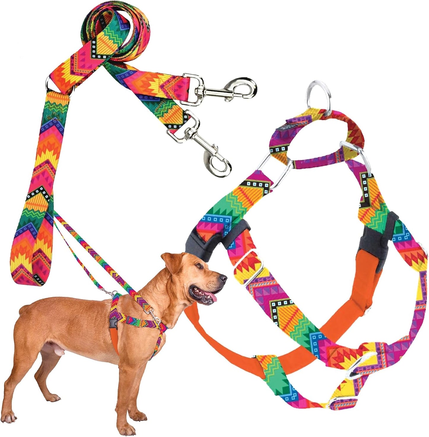 2 Hounds Design Freedom No Pull Dog Harness, Adjustable Harness and Leash Set, Easy Walking & Comfortable Control, Fits Small, Medium & Large Dogs, Solid Colors, Made in USA, 1" LG, Black - Image 13