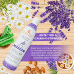 Back label of Aroma Paws dog shampoo showing ingredients