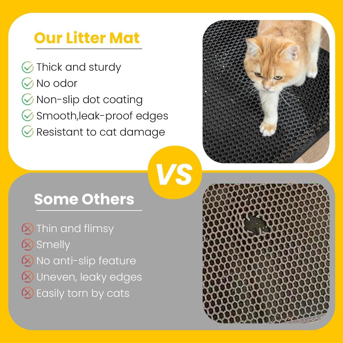 Waterproof and urine proof bottom layer of kitty litter mat