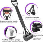 Upsky portable dog poop scoop jaw mechanism highlighting the strong serrated teeth for grass and gravel