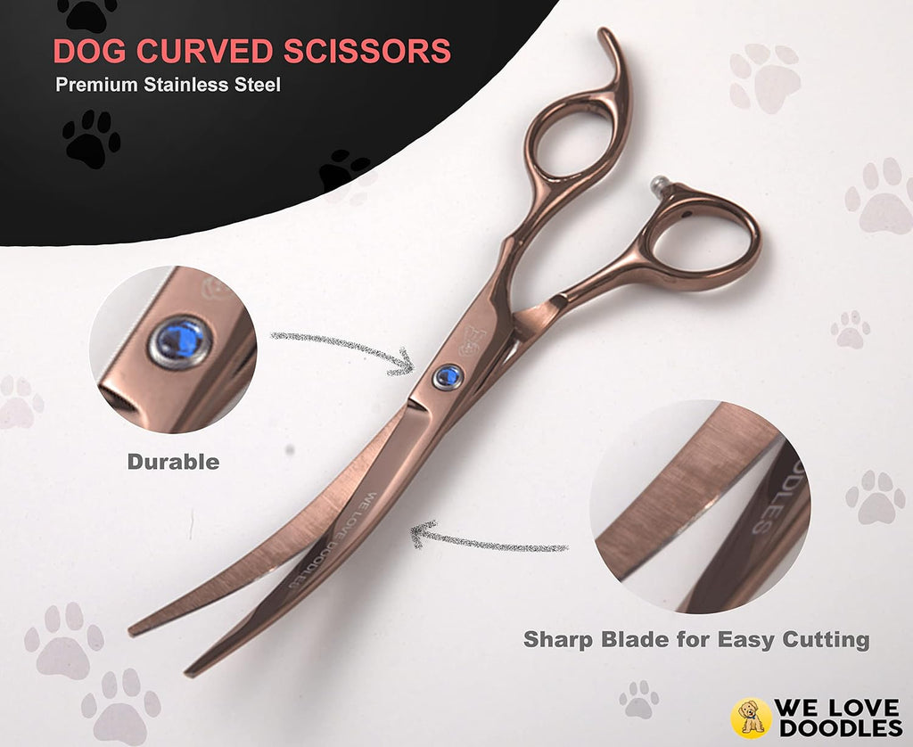 We Love Doodles metal pet grooming comb for detangling curly poodle fur