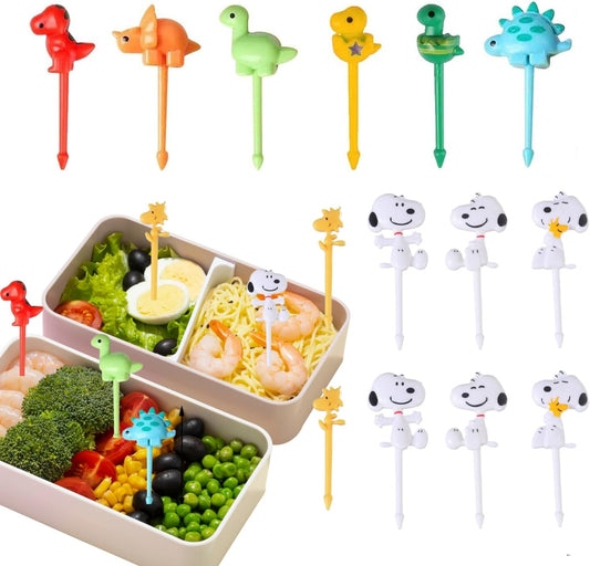 Kaishane kids animal food picks front view for lunch boxes