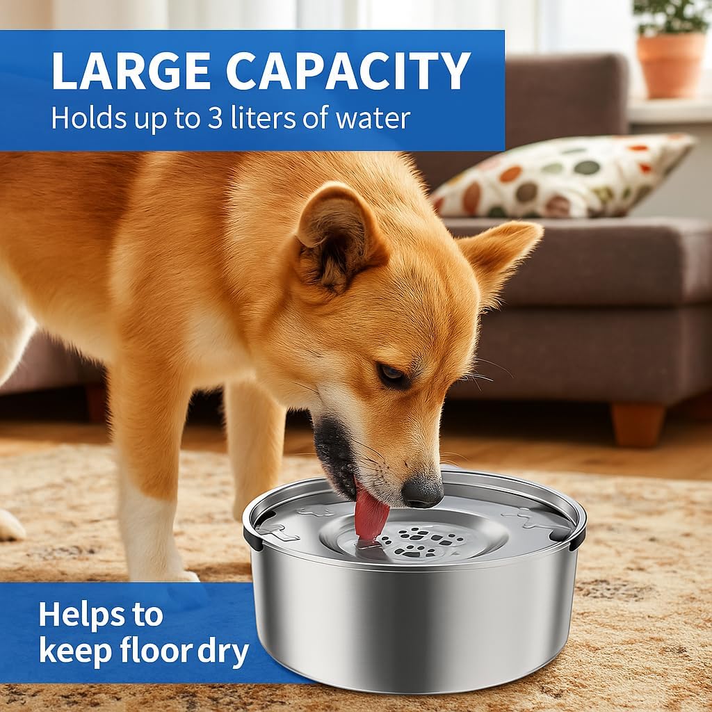 U-ECOM PARTS slow drinking pet dispenser showing floating disk mechanism