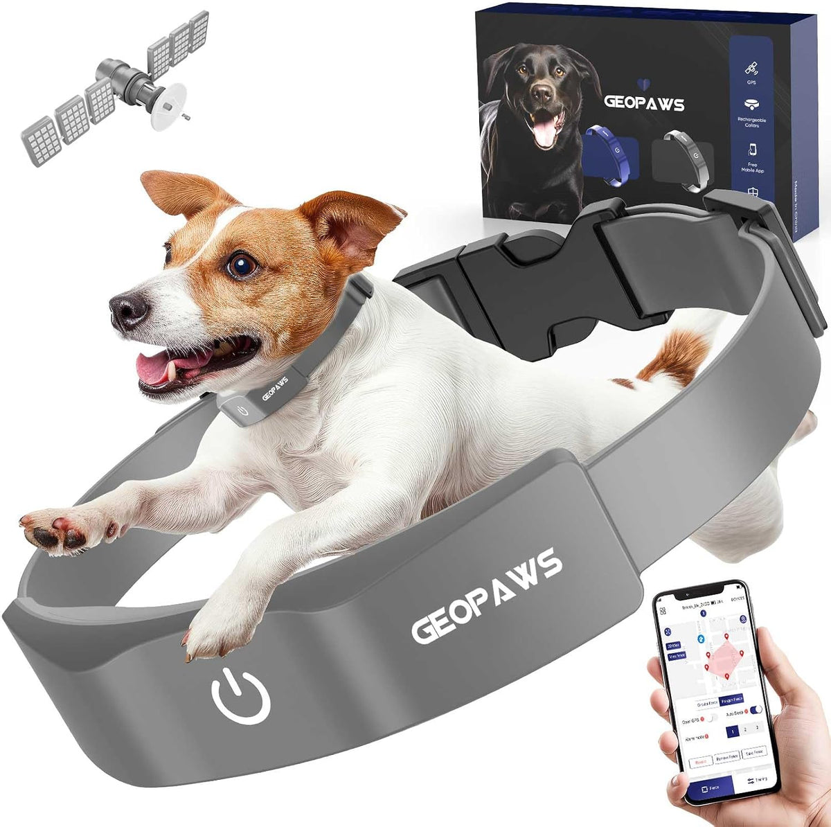 Dual purpose wireless dog fence and conditioning collar back perspective.