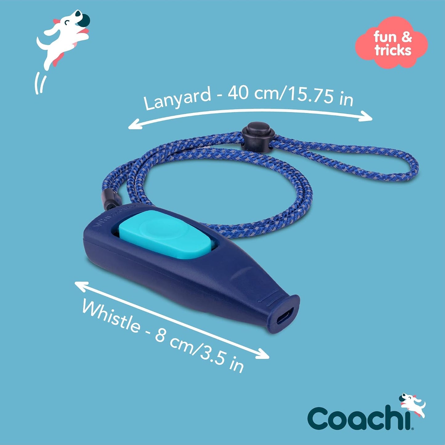 Coachi puppy whistle and clicker dual combination training tool